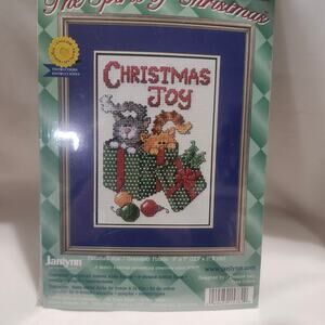 Christmas Joy Counted Cross Stitch Kit Janlynn 157 82  5x7 B37